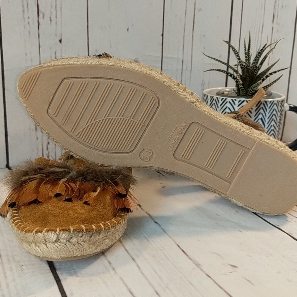 Camila's Feather Boho‎ Chic Espadrilles Women's 7.5/8 - Picture 10 of 16